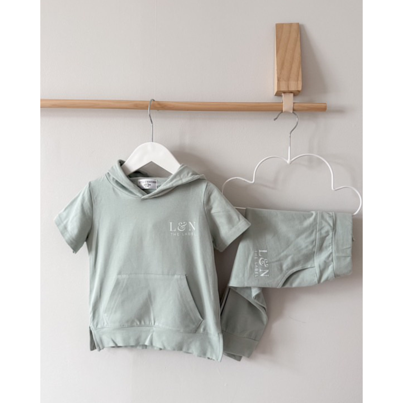Little & Nurtured aqua green hooded tracksuit