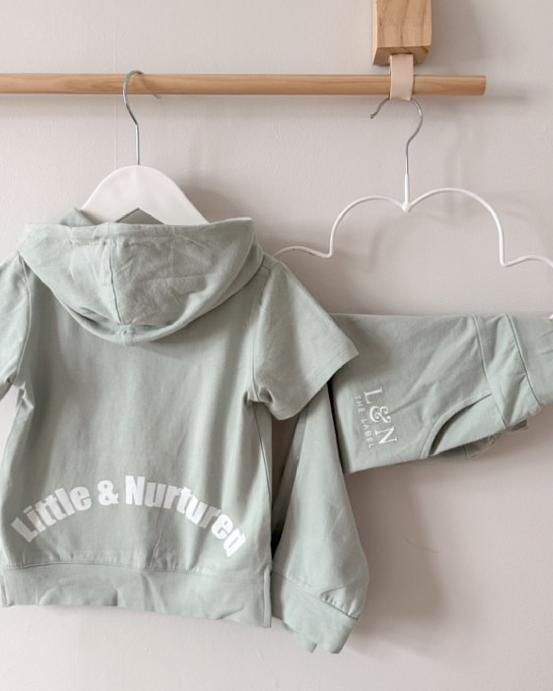 Little & Nurtured aqua green hooded tracksuit