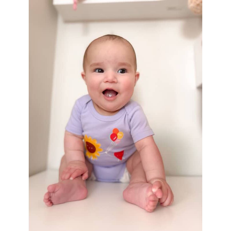 Grow With Love Baby Bodysuit-Light Purple