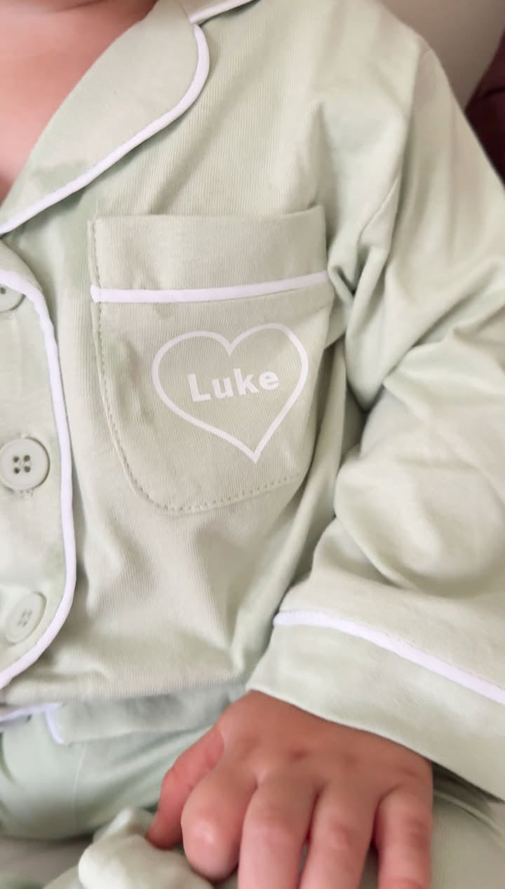 Personalised Pyjamas-Pistachio green