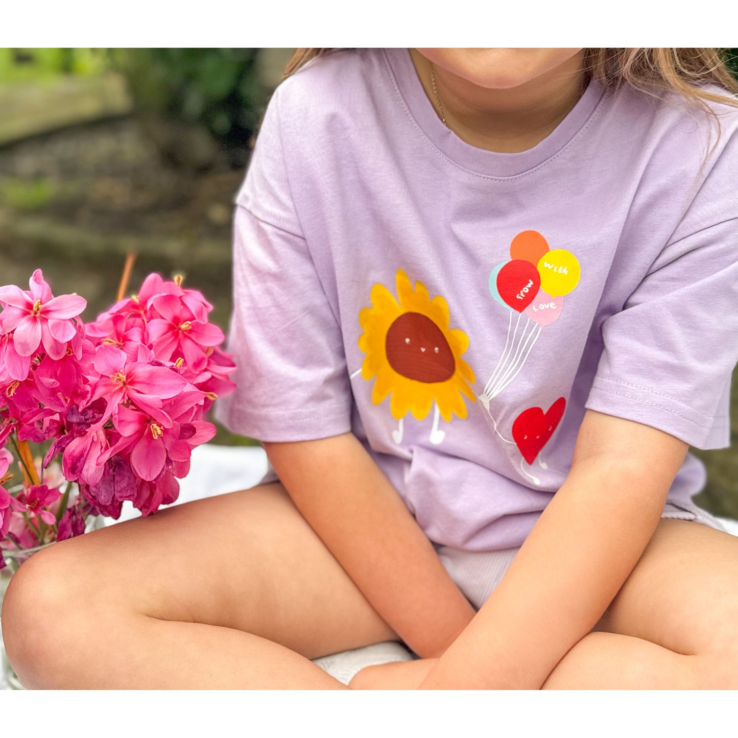 Grow With Love-Lilac Oversized Tee