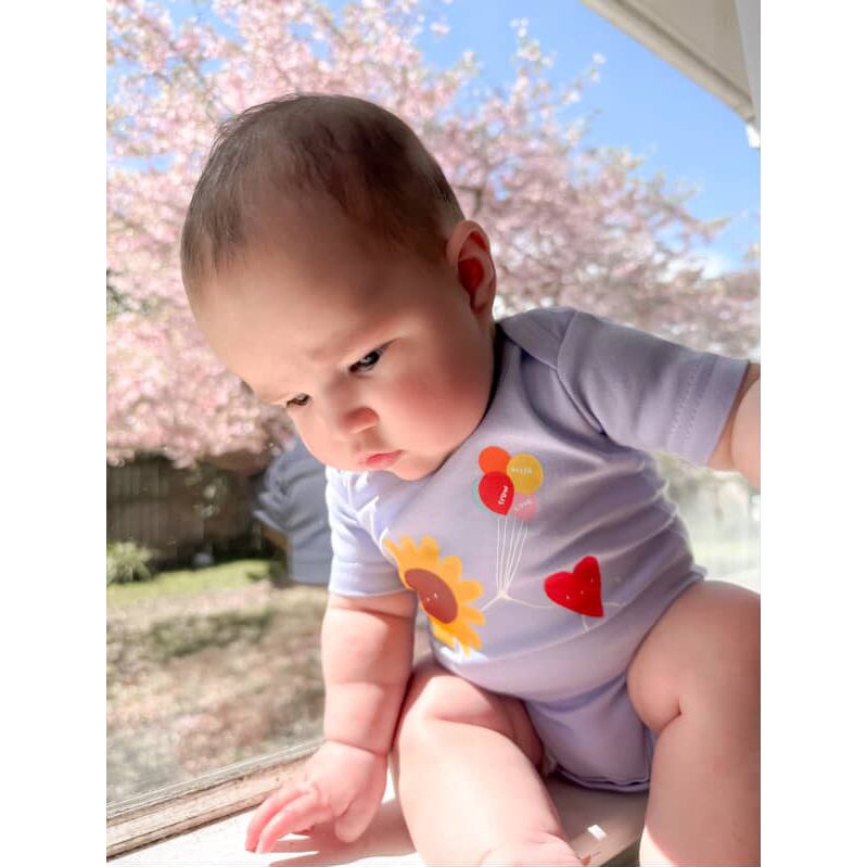 Grow With Love Baby Bodysuit-Light Purple