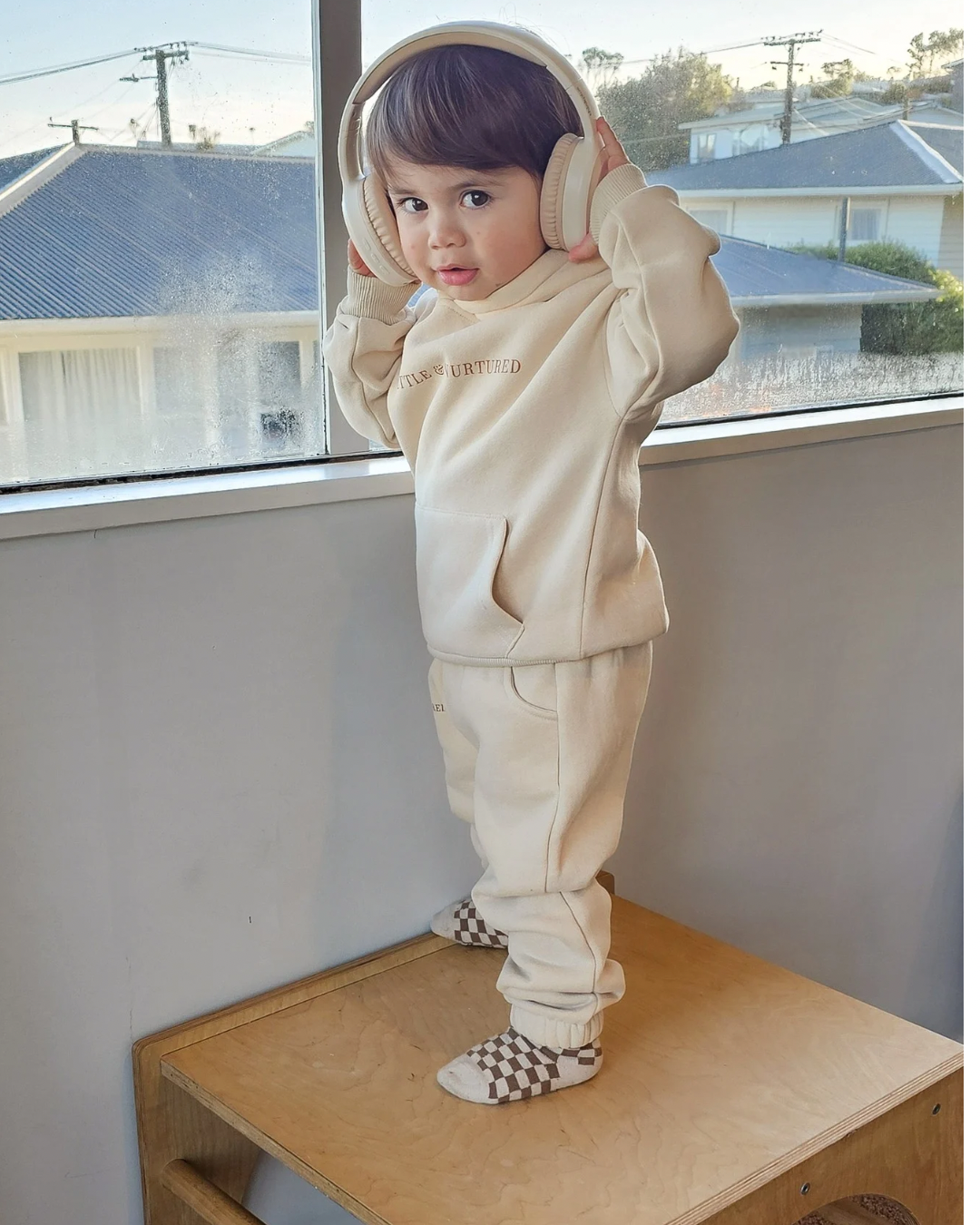 Little & Nurtured Beige Tracksuit