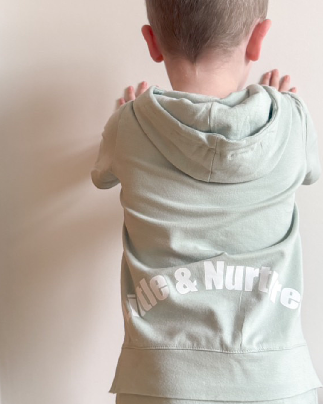 Little & Nurtured aqua green hooded tracksuit