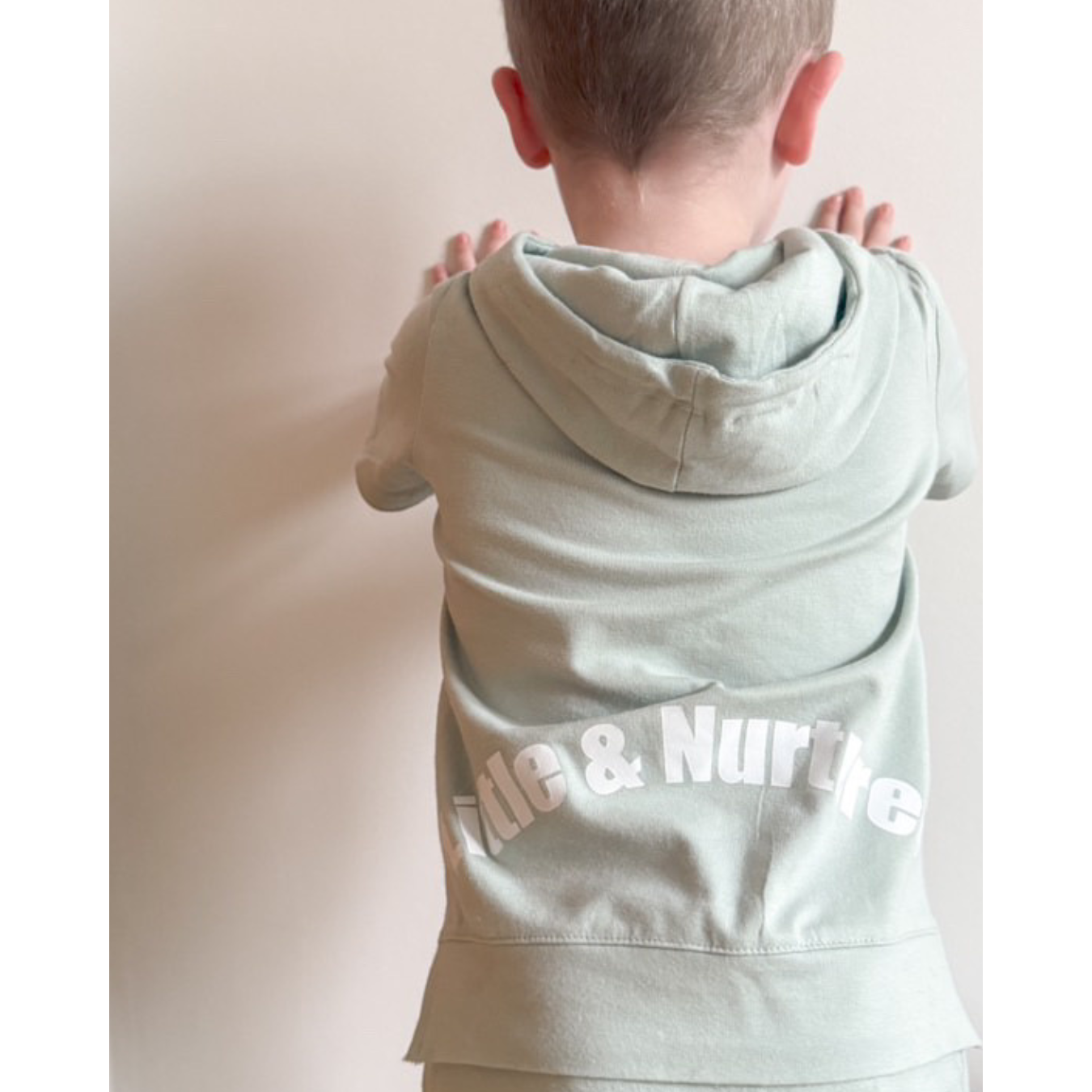 Little & Nurtured aqua green hooded tracksuit