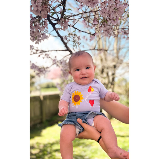 Grow With Love Baby Bodysuit-Light Purple