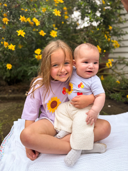 Grow With Love-Lilac Oversized Tee