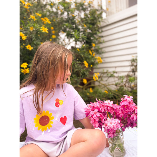 Grow With Love-Lilac Oversized Tee